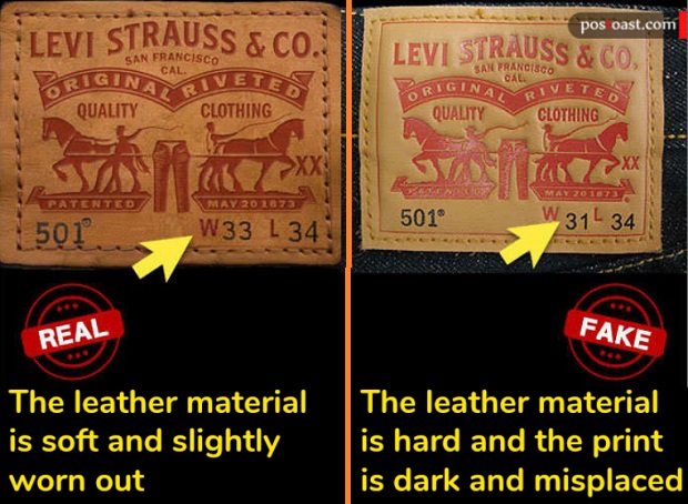 How to spot a fake Levi's Jeans, Levi's 501 Original Jeans