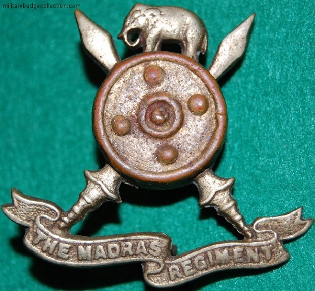 Madras Regiment Insignia, motto - Swadharme Nidhanam Shreyaha