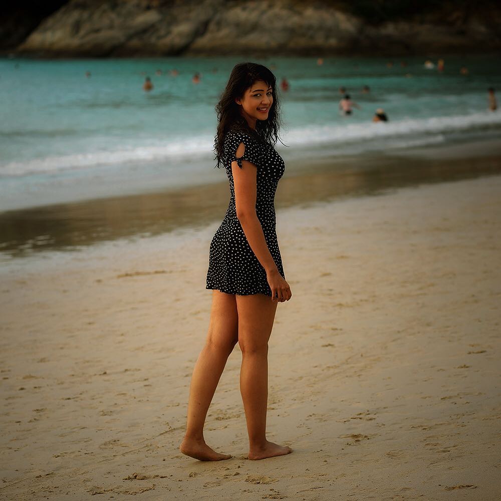 Sapna Vyas in a beach