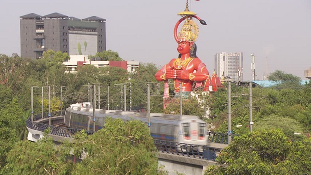 delhi metro Jhandewalan Hanuman Statue