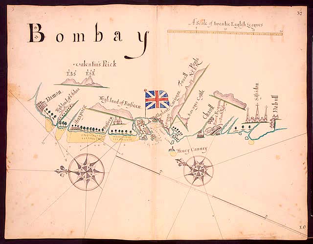 Map of Bombay 17th Century