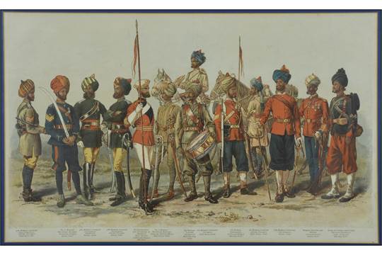A painting of the Bombay Army