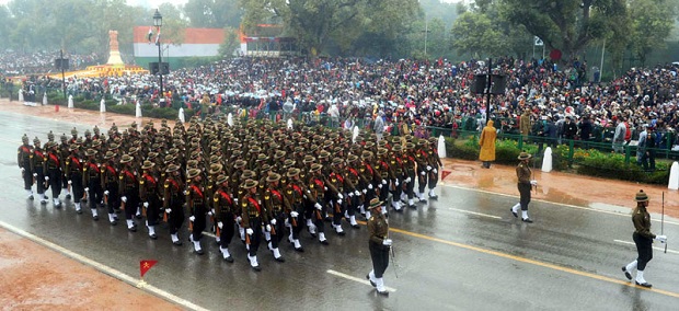 Kumaon Regiment marching republic day