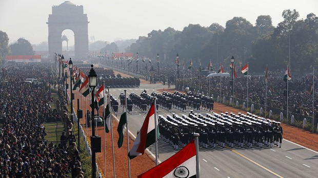 Republic day parade in front of India Gate