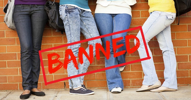 Girl Jeans Ban In India
