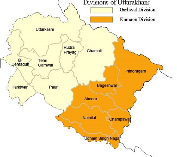 Administrative divisions of Uttarakhand