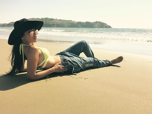 Nia Sharma at beach