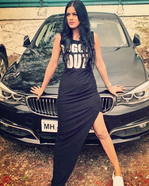 Nia Sharma Black dress