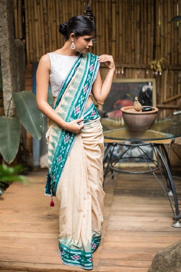 Sambalpuri saree with designer blouse
