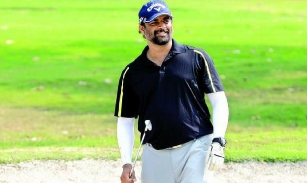 Actor R. Madhavan playing golf