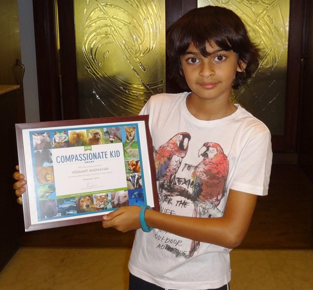 R Madhavan son Vedaant - Compassionate Kid Award