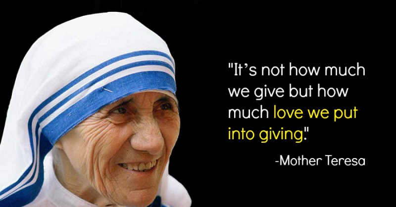 Positive Quotes By Mother Teresa