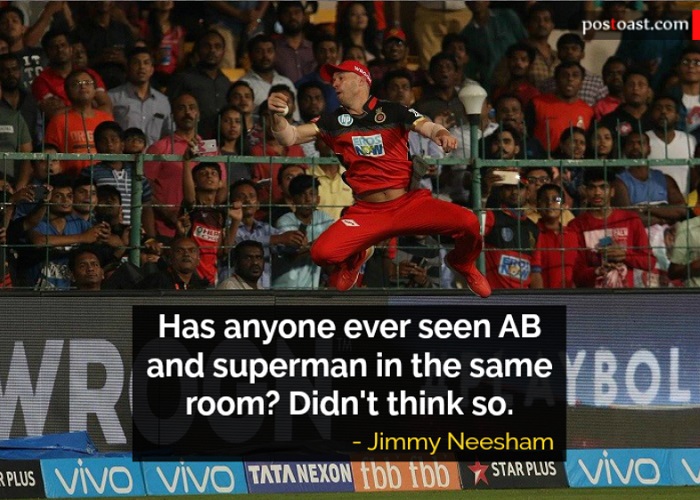 Jimmy Neesham on AB de Villiers