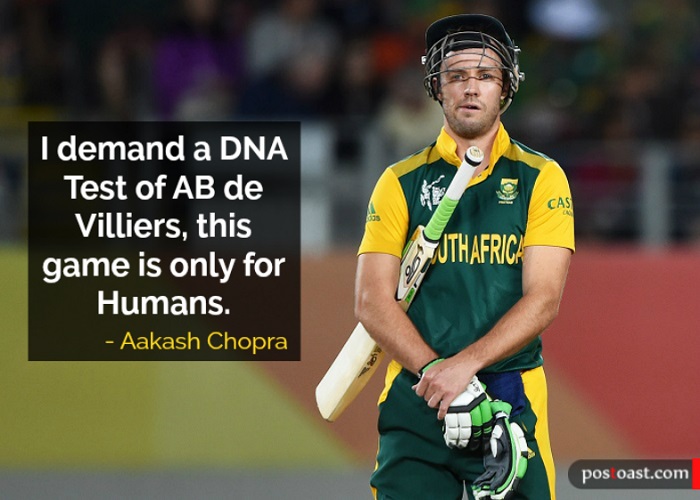 Aakash Chopra on AB de Villiers