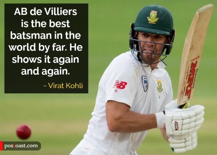 Virat Kohli on AB de Villiers