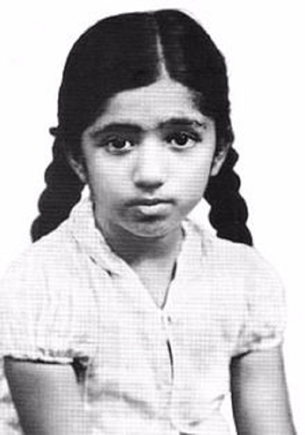 Childhood photo of Lata Mangeshkar