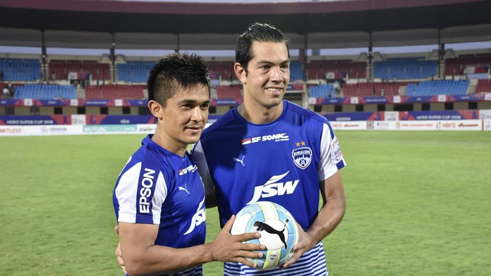 Sunil Chettri with football