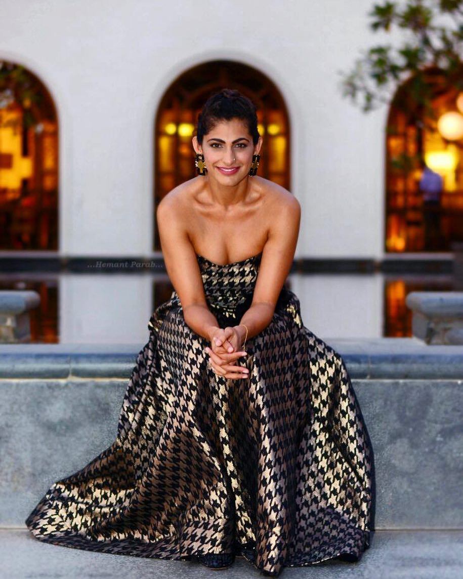 Kubbra Sait in gown