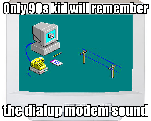 Modem sound in 90s