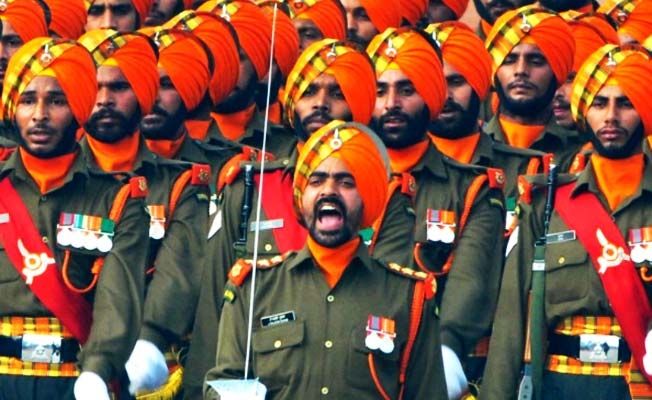 Sikh Regiment Motto is, Nischay Kar Apni Jeet Karon