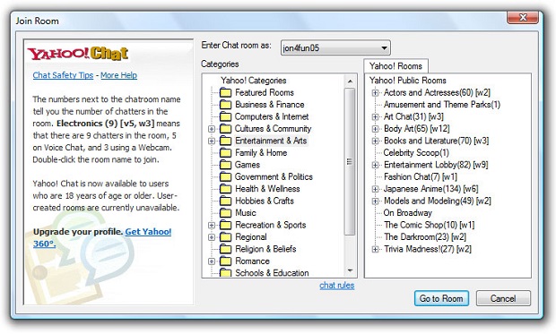 Yahoo Chatrooms