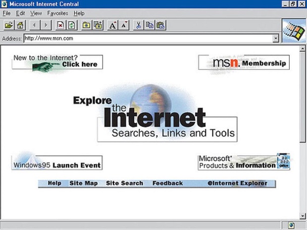 internet explorer in 90s