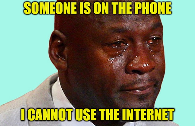 someone on phone i can't use internet