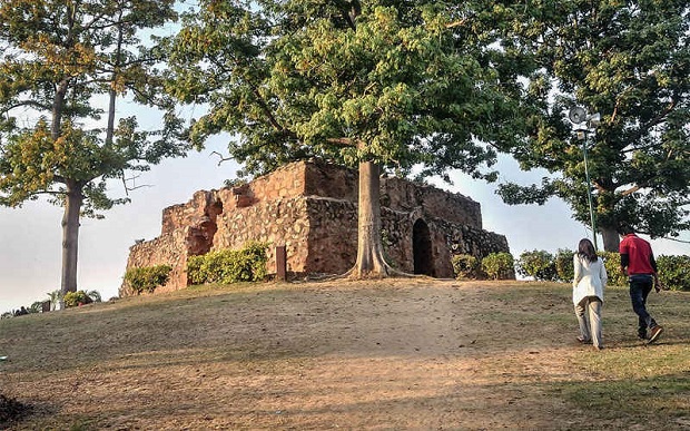 Couples at old monuments in India