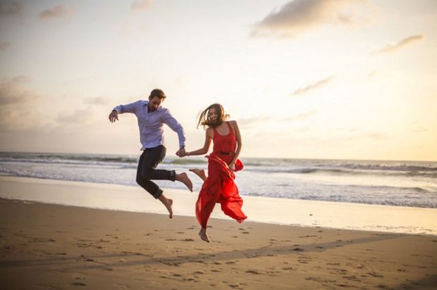 Couples on beach