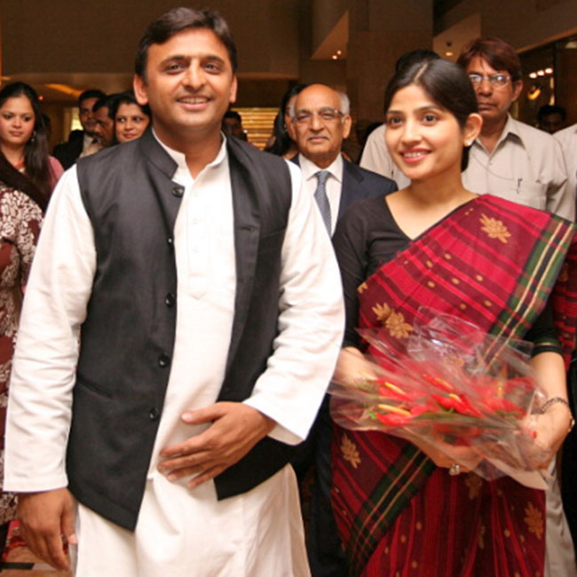 Akhilesh Yadav and Dimple Yadav