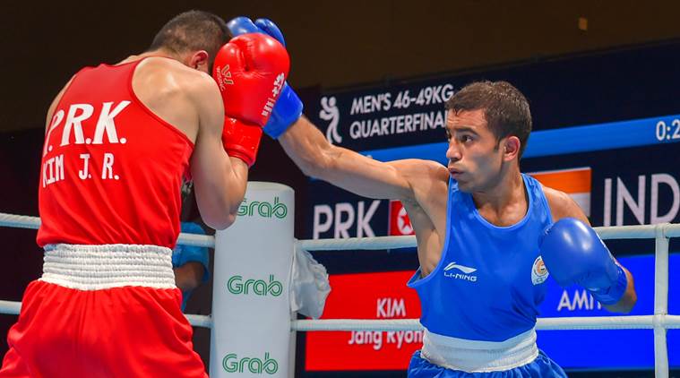 Amit Panghal Mens Light Fly Boxing gold winner asian games 2018