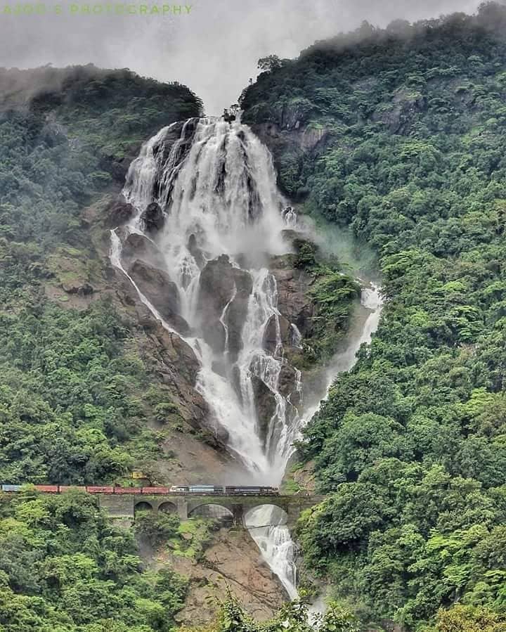 Best train route- Dudhsagar Waterfall