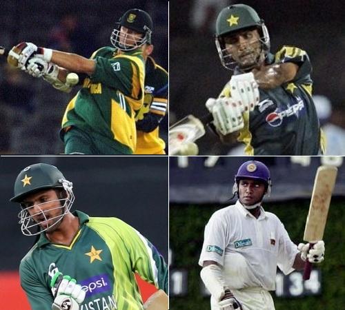 Lance Klusener, Shoaib Malik, Hashan Tillakaratne and Abdur Razzaq