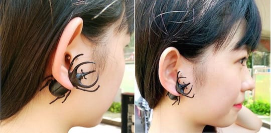 Beetle earring