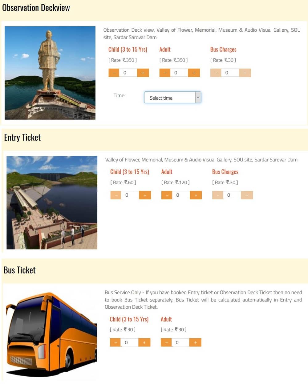 Statue of Unity Online Tickets