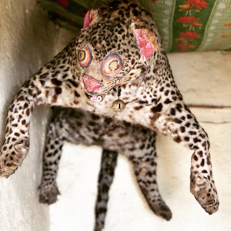850 year old snow leopard effigy inside the Tangyud Monastery