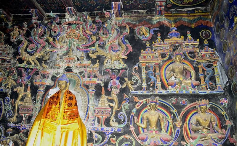 Inside Lhalung Monastery