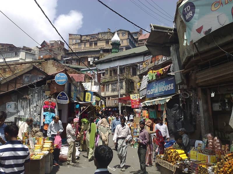 Shopping market in Shimla - Lower Bazar