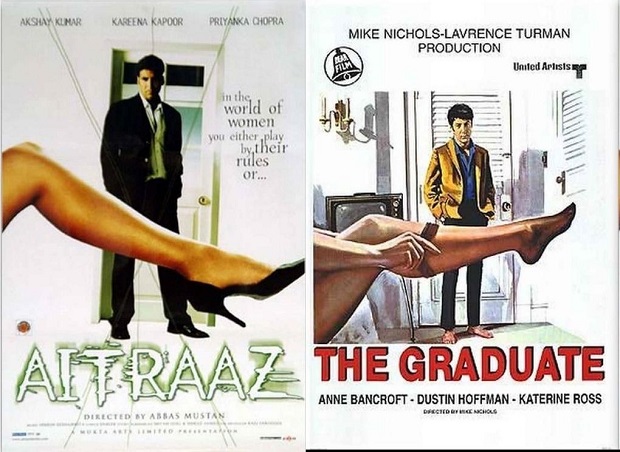 Aitraaz (2004) poster is copied from The Graduate (1967)