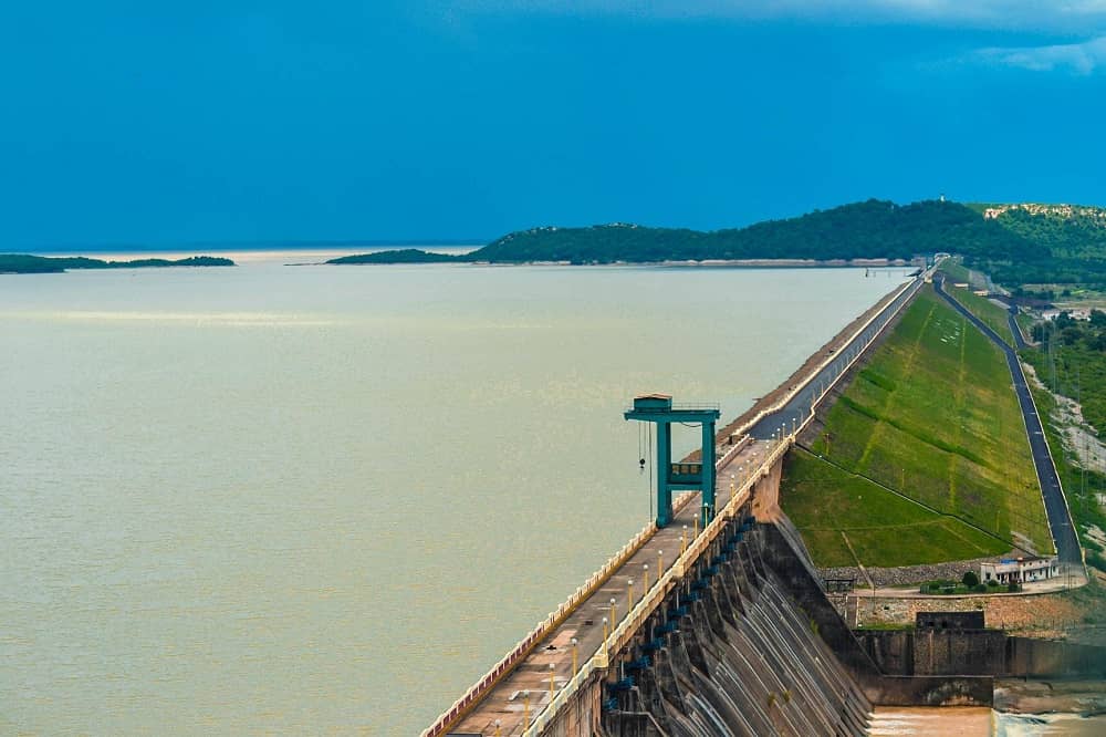 Major dams in india - Hirakud Dam Odisha - Asia longest dam