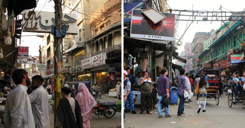 Chandni Chowk India and Anarkali Bazaar Pakistan