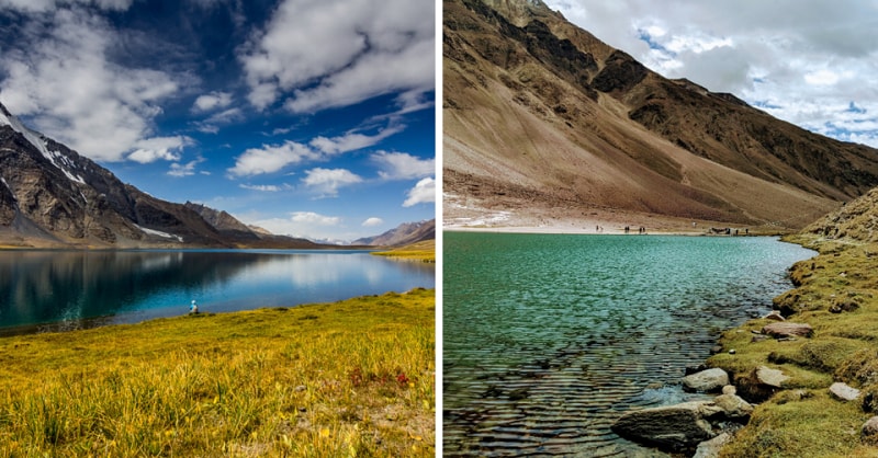 Chandra Taal Lake India and Karambar Lake Pakistan