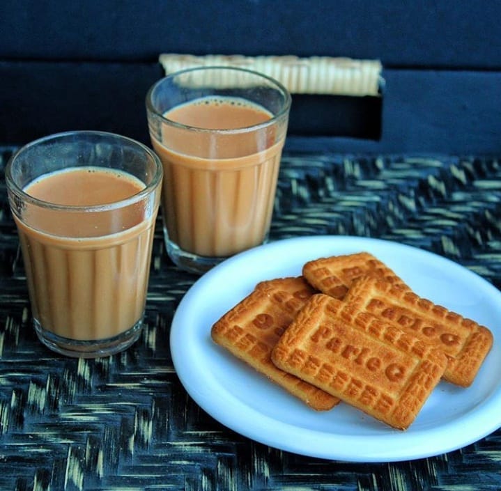 Parle G with tea