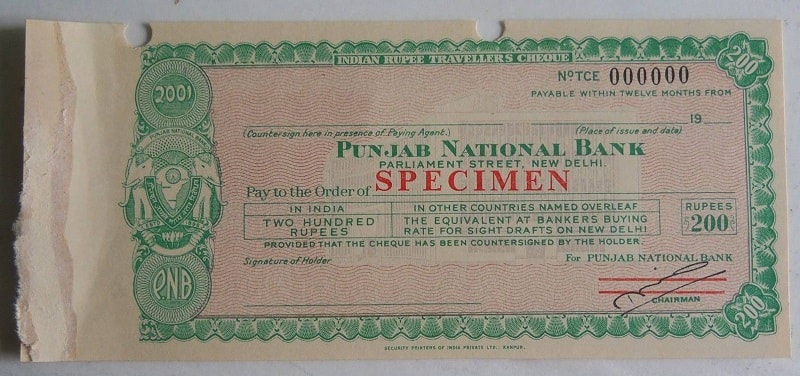 Punjab National Bank - Cheque
