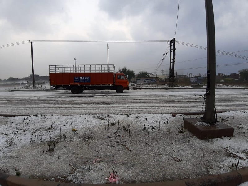 Hailstorm in Delhi