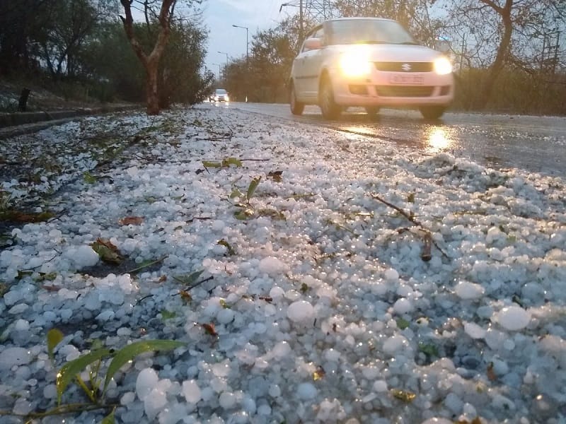 Hailstorm in NCR Noida