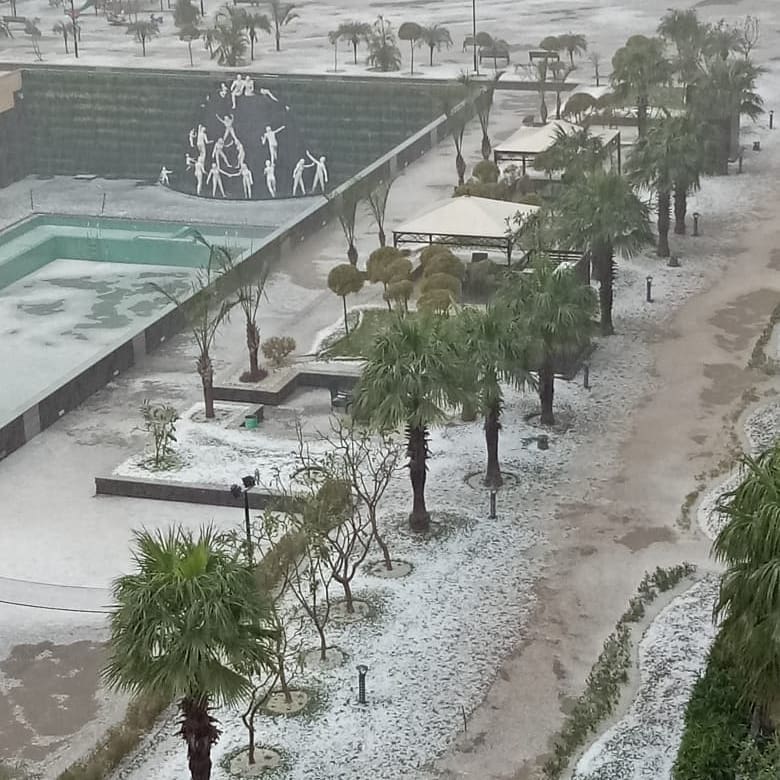 Hailstorm in Noida Sector