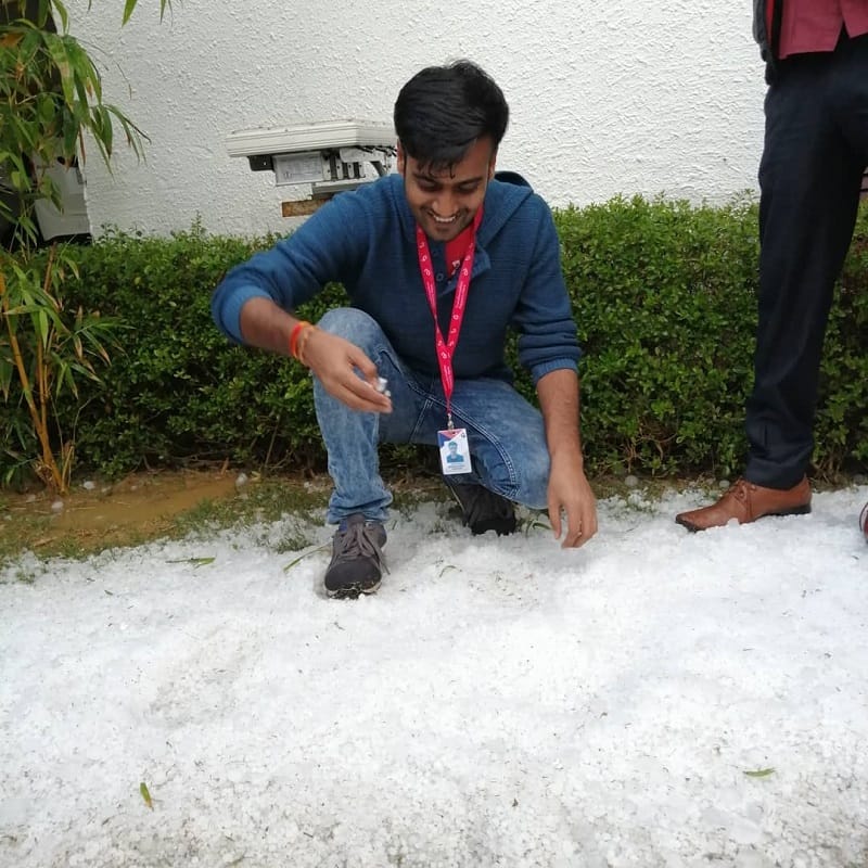 Noida Genpact office Hailstorm