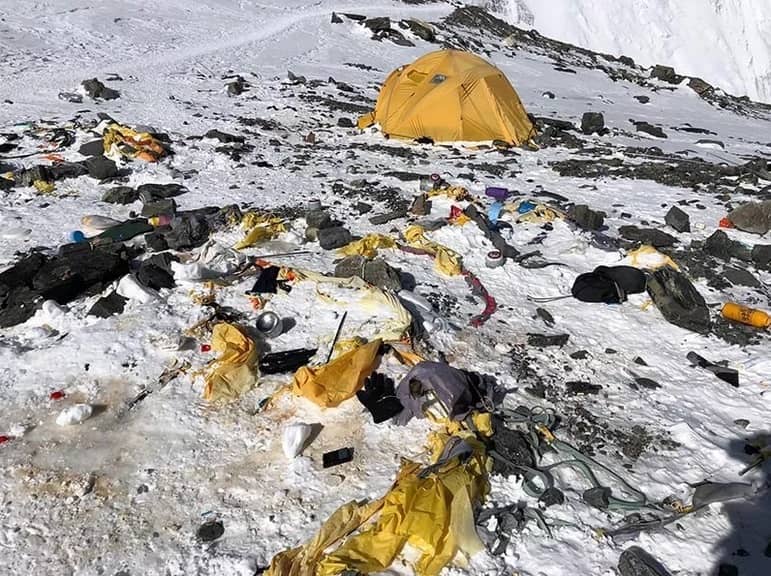 Poop on mount everest