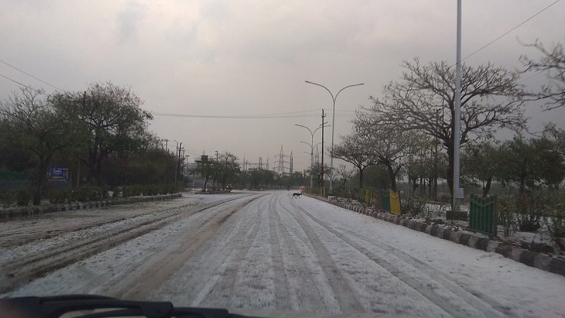 Snowfall in Noida